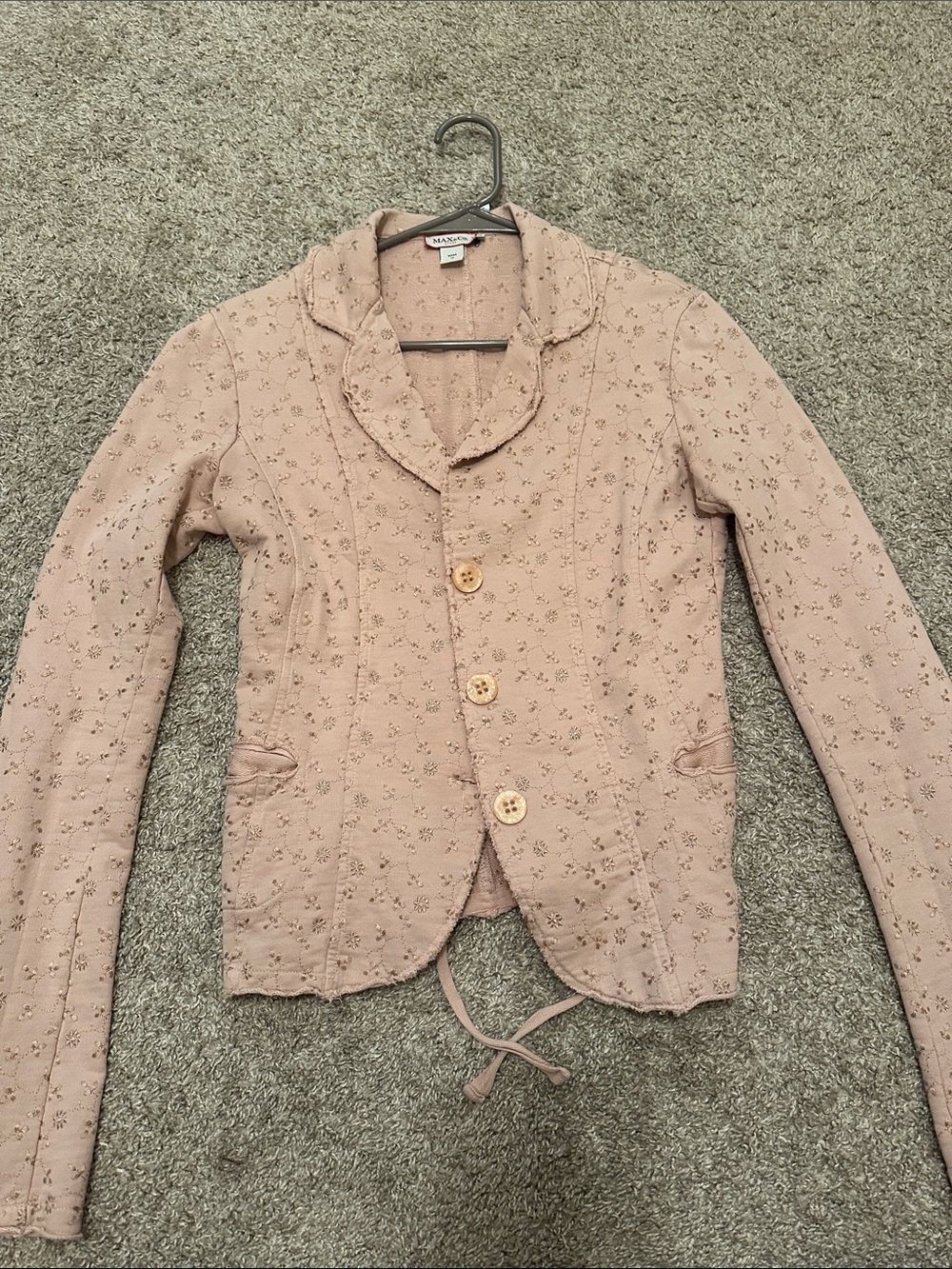 Max & Co pink medium Blazer Suit Jacket Business Flowers